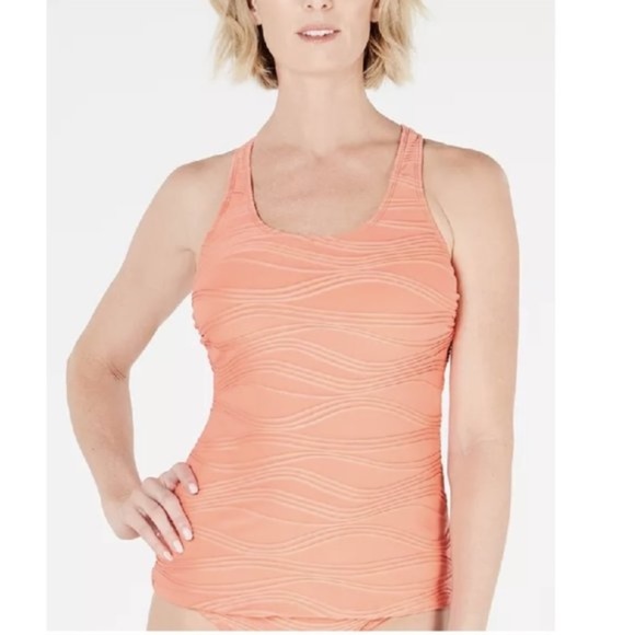 GO by Gossip Wavelength Textured Scoop-Neck Tankin - Picture 1 of 8